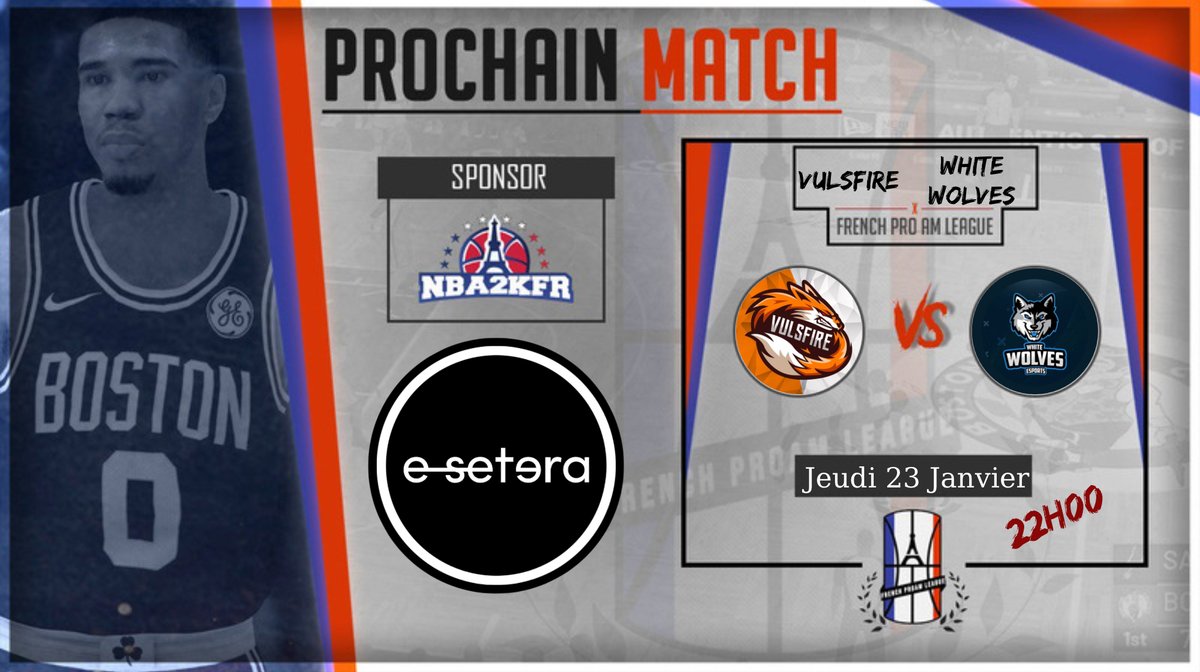🥈 #DivisionPro #FPL2k

🎁 #Sponsored by @eseteraofficiel 
📱 e-setera.com

🎯 Round 9

🏀 @Team_Vulsfire vs <a href="/wwnba2k/">White Wolves NBA2k ⚪</a>

📺
 twitch.tv/miilo_tf
 twitch.tv/whitewolves2k

#FPL2K #esports #nba2k20

 #NBA2kFr