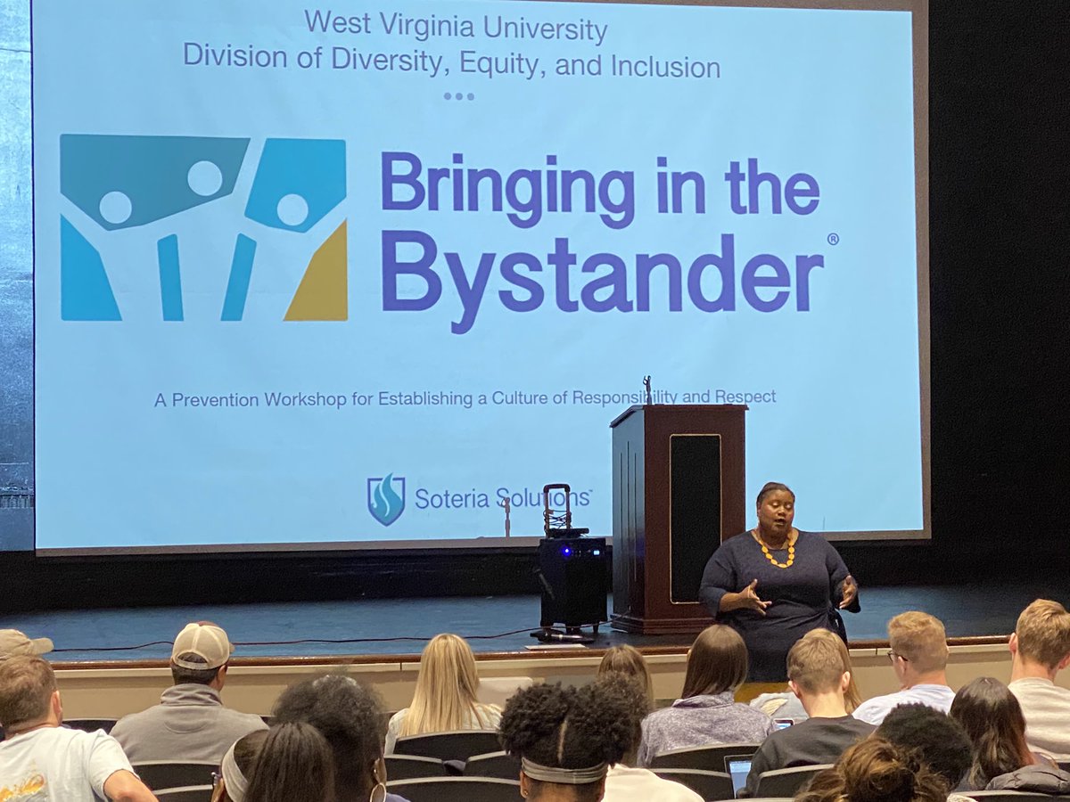 We are so thankful to learn more about “Bringing in the Bystander” with Akeya Carter-Bozman, Prevention Specialist with @DiversityWVU and Grad Advisor to <a href="/TheOYDeltas/">WVU Deltas</a>!