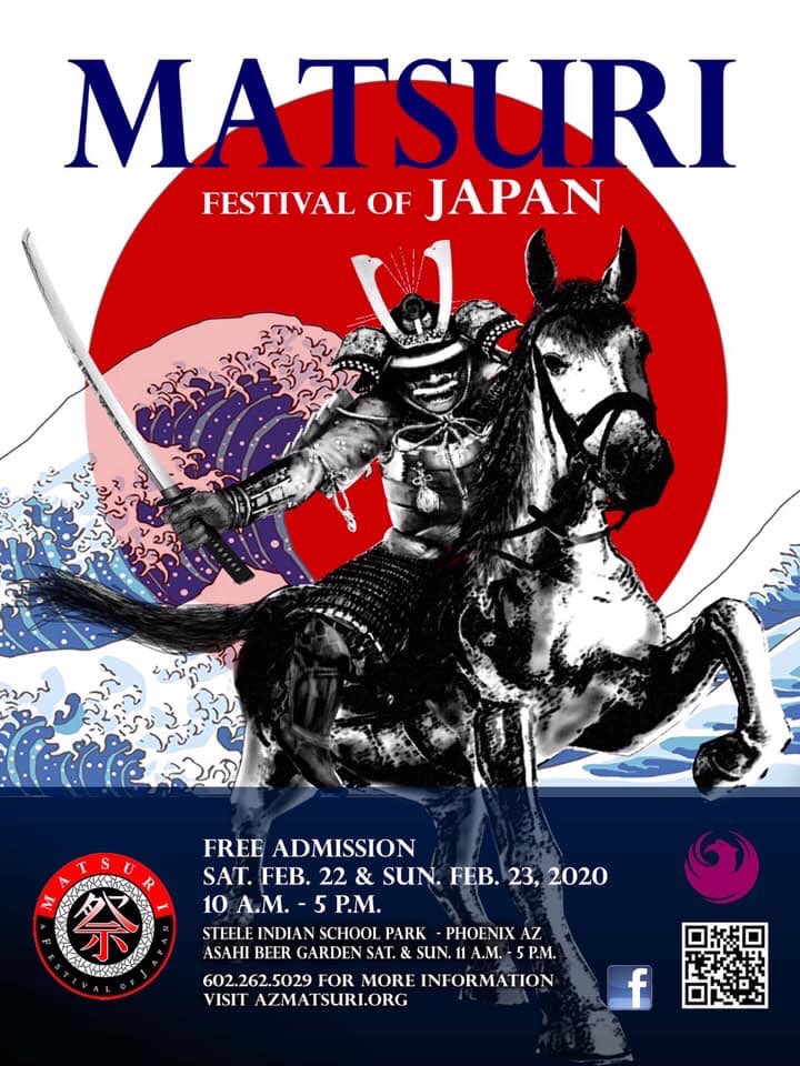 KeiaJEvents's tweet photo. As a member of the Arizona Matsuri, I announce this year’s festival theme, “#Samurai.”

Come and enjoy all the #fun at our new location, Steele Indian School Park! 

#KeiaJEvents #Music #Dancing #MartialArts #Exhibitors #Merchandise #Food #Taiko #Haiku #Fashion #Japanese #Culture https://t.co/qUNqk6usSc