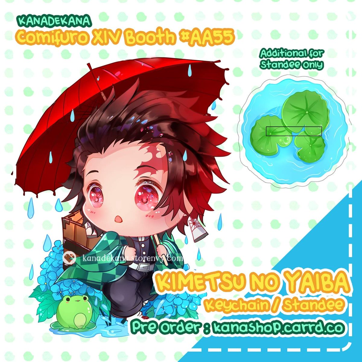 kanadekana08's tweet photo. [RT appreciated]Kimetsu no Yaiba for #CFXIV #kamadotanjirou keychain / standee-keychain is available for pre order at : https://t.co/FlICXcydrR
https://t.co/c4QIOB0Hgq
SHIPPING WORLDWIDE &amp; available
Comifuro 14 Pickup booth AA#55
#comifuro14
#cfxiv #DemonSlayer #tanjiro #chibi https://t.co/dB3957UFKF