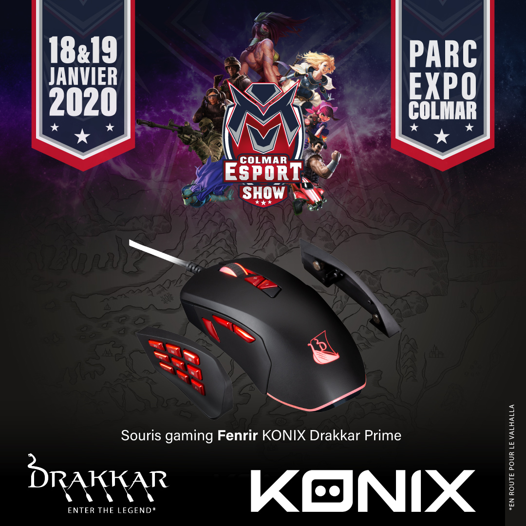 Konix (@konixinteract) on Twitter photo KONIX partenaire du <a href="/ColmarShow/">ColmarEsportShow</a>
Les vainqueurs du tournoi #FORTNITE remportent une souris pro gaming Drakkar Prime Fenrir
verdict : dimanche 19 janvier à 17h45
#GG à tous #gamingsetup #gamingmouse #konixinteract #esport #fortnitefrance #fortnite KONIX partenaire du <a href="/ColmarShow/">ColmarEsportShow</a>
Les vainqueurs du tournoi #FORTNITE remportent une souris pro gaming Drakkar Prime Fenrir
verdict : dimanche 19 janvier à 17h45
#GG à tous #gamingsetup #gamingmouse #konixinteract #esport #fortnitefrance #fortnite
