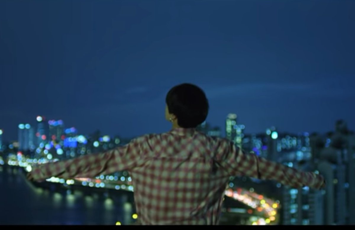 JK's image is that of clouds.He performed Save Me, in which the background was ... Clouds! It also reminded me of this scene from euphoria, since he's always associated with heights and flight.