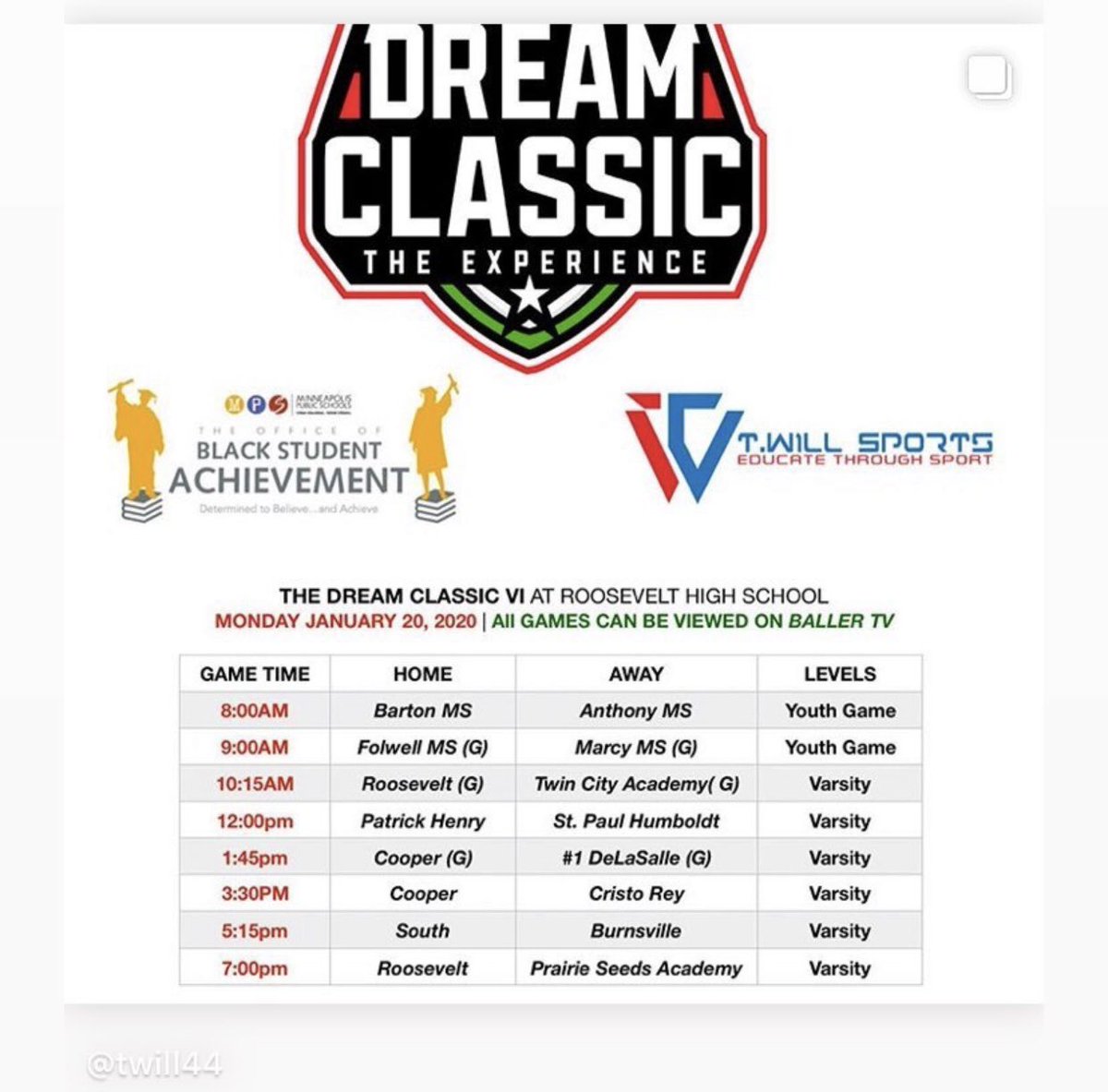 Our <a href="/MPS_Folwell/">Folwell Community School</a> girls basketball team plays at 9am tomorrow! Come out to show your support for them and other <a href="/MPS_News/">Minneapolis Public Schools</a> schools! <a href="/MPS_BlackMales/">Dr. Michael V. Walker</a>