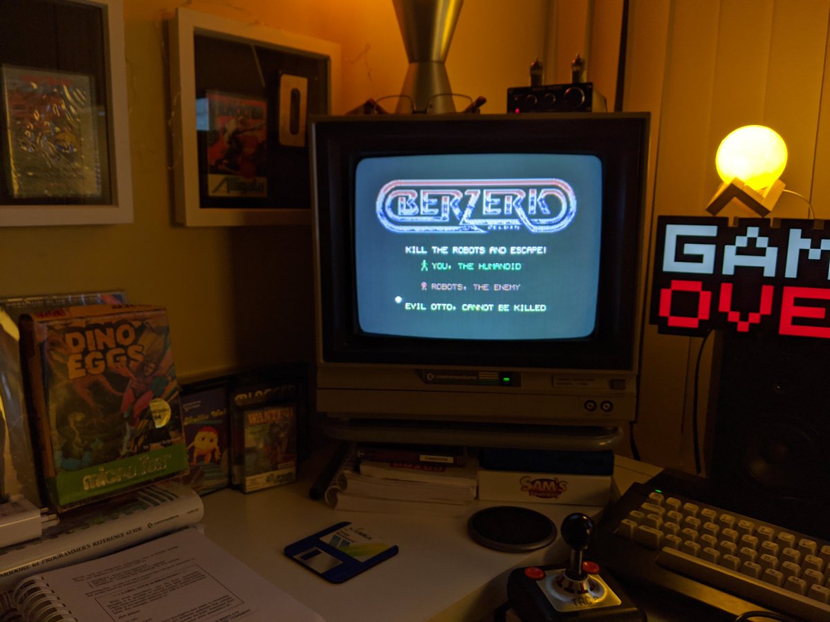 stacbats's tweet photo. It's Sunday...Tonight I'm going Berzerk #sundayretro #C64 #RETROGAMING https://t.co/YulhvntwZ6