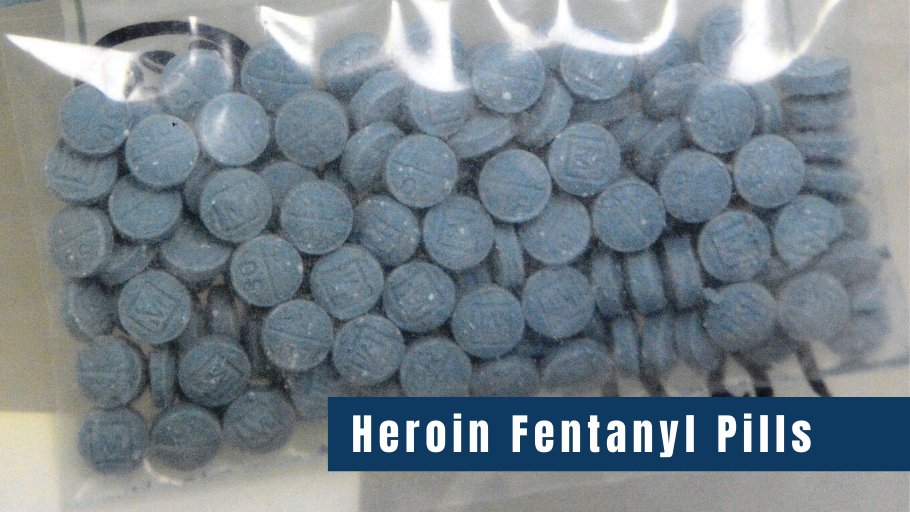 Photo of heroin fentanyl pills.