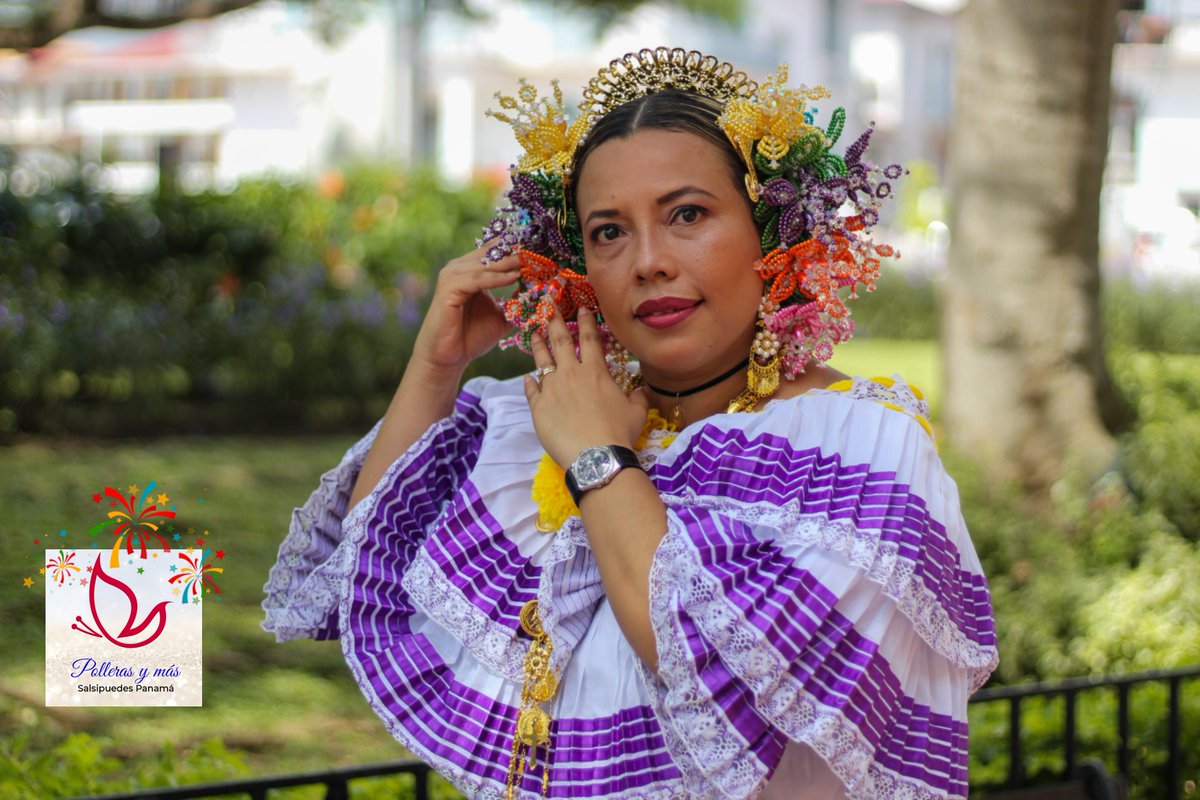 🌅 Salsipuedes 🌅 Pollera de Cintas o Tiriada confeccionada por Fulvia Hidalgo Mojica.  Los hermosos tembleques son de Creaciones Merel.  Colaboración fotográfica: @victoriad_18.
#Panamá 🇵🇦#Veraguense #CiudaddePanamá #CascoAntiguoPanama  #PollerasPanameñas #VisitPanama