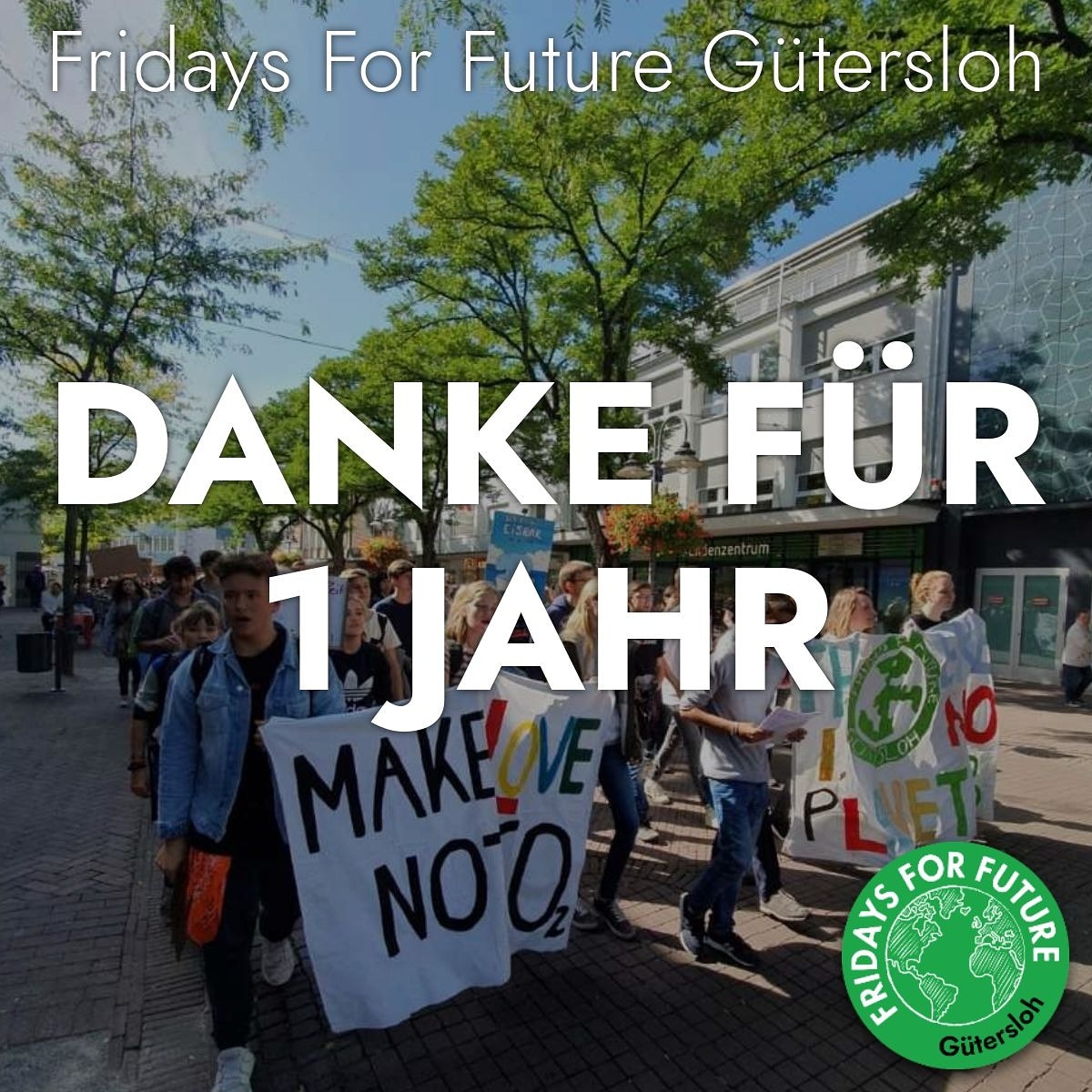 Heute feiern wir Jubiläum: Es gibt uns nun schon seit einem Jahr!  Mit dem Streik am 15. März hat alles angefangen und ein Ende ist noch lange nicht in Sicht. Das alles haben wir euch zu verdanken - vielen Dank für eure Unterstützung! ❤️