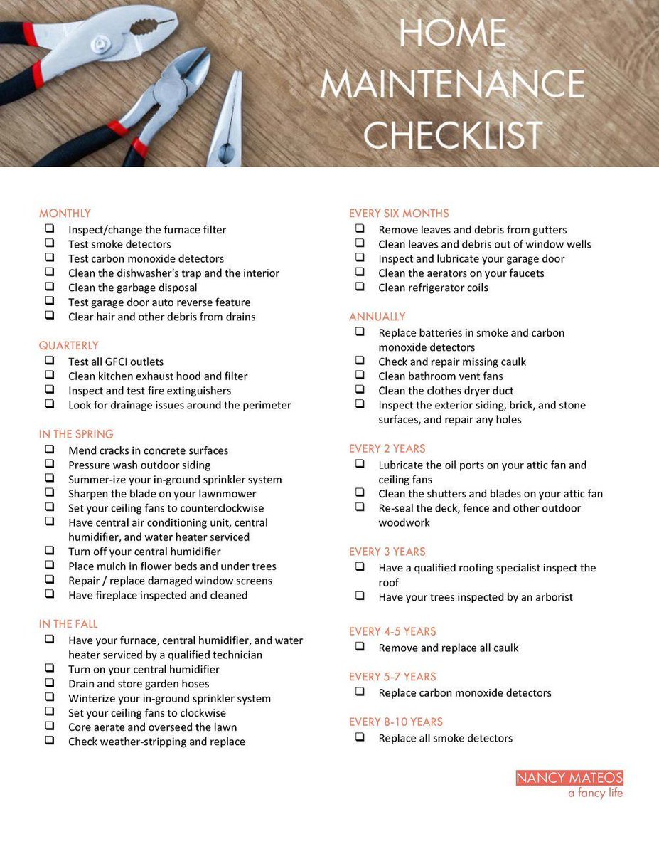 AFancyLifeBlog's tweet image. Are you ready to get more organized around the house in 2020? You can use this handy checklist to schedule reminders for common maintenance tasks around the house.

buff.ly/2TPDWtH
#realestate #homeownership #maintenance