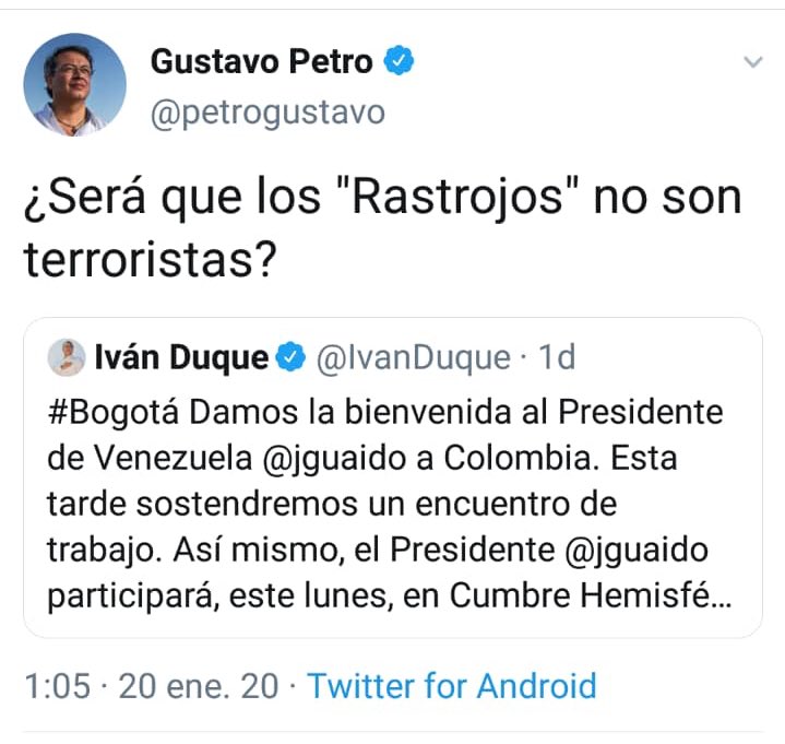 Un buen rastrojo siempre vuelve a casa... #Colombia #Venezuela #Rastrojos #FelizDomingo #19Ene #Narcolombia