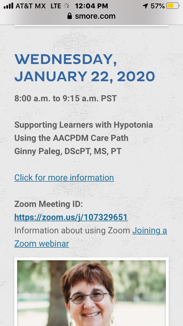 Free webinar on hypotonia