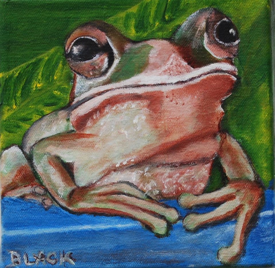 This tree frog is available in print too! ow.ly/B4k030qaCWV #KWFLAART