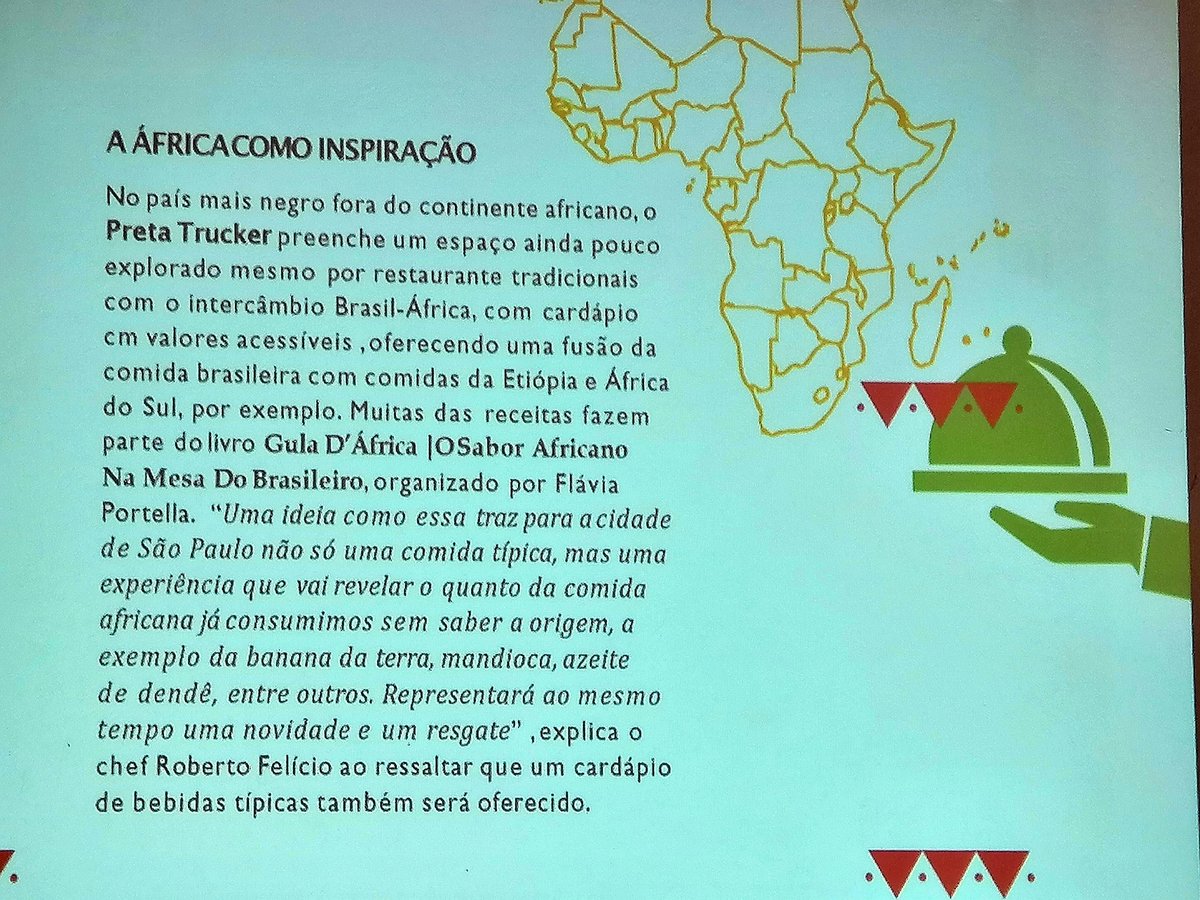 MNA_Bolivia's tweet photo. @CulturaFCBCB @sharonafroart @palenquera @RDAtahuichiL @AlitaPauer Las expositoras cuentan en el #Afrolab diferentes experiencias de éxito y fracaso que emergieron en Brasil. Una de ellas, #PretaTruck dedicada a comida africana. Gastos, tiempo, ser rigurosos en la planificación son los temas que nutren este diálogo.
@RDAtahuichiL @CulturasconSA https://t.co/rZYL6HS2A0