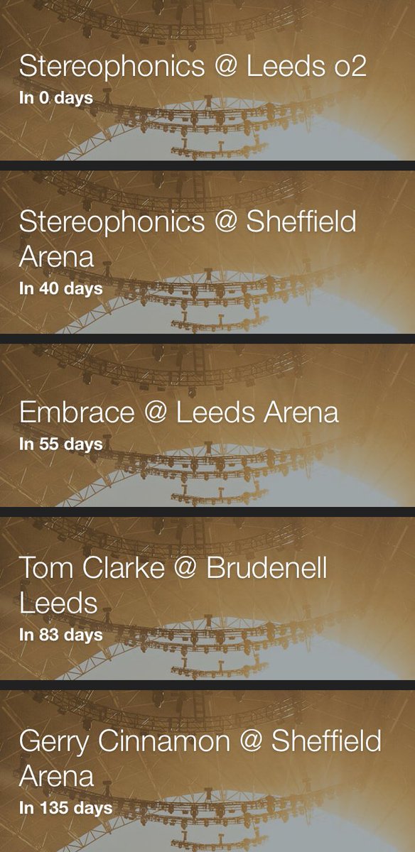 Mark__Stringer's tweet image. Few gigs lined up this year, first off going to see @stereophonics at @O2AcademyLeeds tonight!! Then just a case of @embrace @tomclarkemusic @GerryCinnamon