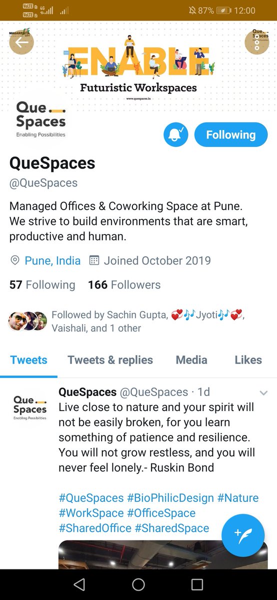 shrmsneh's tweet photo. @QueSpaces I think Mall, Restaurants, Hospitals and Metro Station should be close to workspaces.
#ContestTime #ContestIndia #Contest #QueSpaces #SharedOffice #Pune
@QueSpaces
Tagging
@Nehathegreat1
@anuj121
@Jyoti14300
@imPalak18
@am_vaishali
@SachinG33833053 https://t.co/TuLUoPzU8X