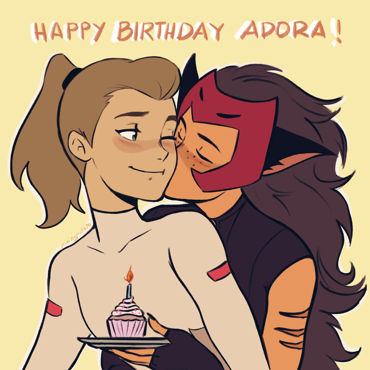 piningpotato's tweet image. sweets &amp;amp; smooches for HER! 🥳🎉
#SheRa #adora #catradora
