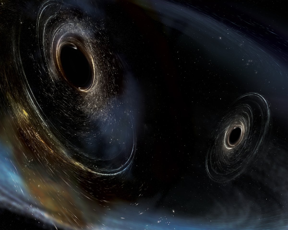 Artistic interpretation of two merging black holes.

Credit: LIGO/Caltech/MIT/Sonoma State (Aurore Simonnet)
