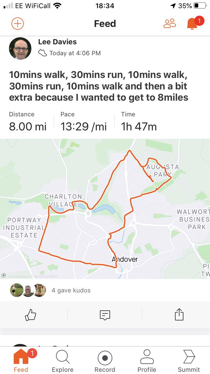 My longest run since London last year. Starting to grow in confidence & stamina. virginmoneygiving.com/RevLee #allthingsarepossible. #Londonmarathon2020 #ASICSFrontRunner2020. #teamJDRF