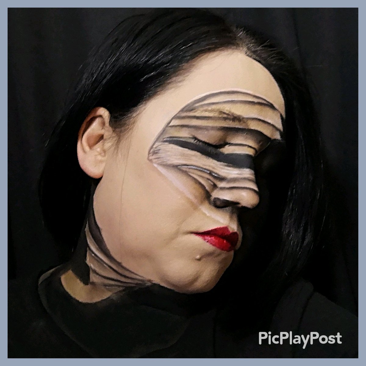 makeup_mummy17's tweet photo. Inspiration for this look came from @mimlesmakeup
@TheBodyShopUK fresh nude foundation in Chelsea porcelain
@Snazaroo Black & white paints
@ObsessionLDN_ creep it real palette & so dope palette
@MakeupRVLTN hydrating lipgloss in bitten
#makeupobsessionprlist #mimles https://t.co/drZienvg7i