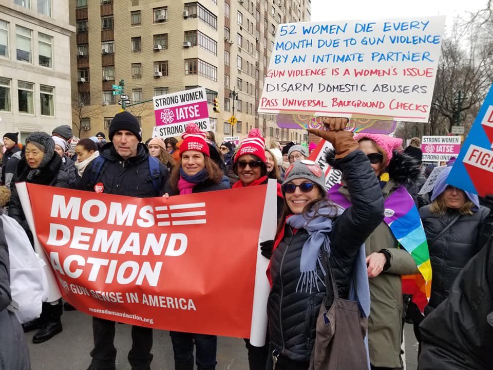 lineinsandshow's tweet photo. Women’s March 2020 NYC. Love these amazing Moms (and dads) Stop gun violence towards women. Vote for safer gun laws. https://t.co/mXU53hHl1E