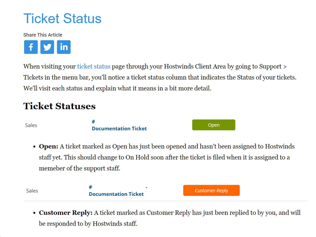 Hostwinds's tweet image. SUPPORT TICKET STATUS

You can use this Knowledge Base guide as a cheat sheet if you ever need to know what your Hostwinds support ticket status means!

hostwinds.com/guide/ticket-s…

#ticket #ticketstatus #supportticket #hostwinds #website #hosting #server #tech #internet