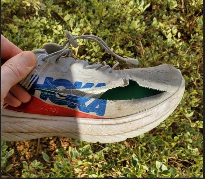 KSSports34's tweet photo. Well...after 700+ miles including 2 PR's @KCMarathon and @IRONMANArizona I think it's time to retire these 🤣  It's been a "great run" @HOKAONEONE  Thank you for the miles. I can't wait for the next pair and where they take me! https://t.co/QqkQtUmTN5
