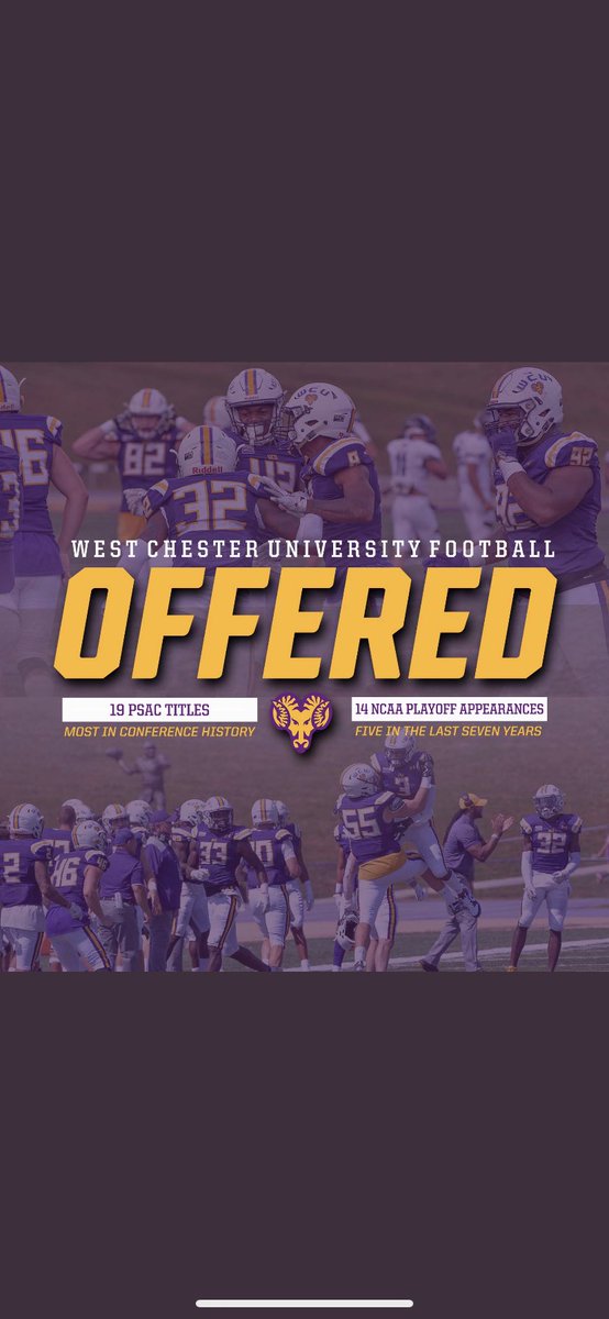 jackneri12's tweet photo. Thankful to receive an offer from West Chester University! Thanks to @CoachJCurry https://t.co/NZx9V79SwE