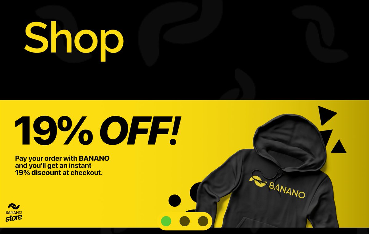 WhaleBanano's tweet image. I'm the kind of $BANANO HODL'er that would sell both kidneys before selling any $BAN on exchanges. But when it comes to utility of $BANANO as a currency, I am all on board to spend $BAN the way it's intended to be used. Just purchased my black @bananocoin hoodie from @BananoStore