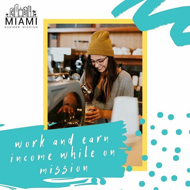Miami_SM's tweet photo. Wanna go on summer mission but need to work/earn money! Did you know that on Miami Summer Mission you get a job while on mission! You can learn to share your faith in the workplace AND earn money for the summer!! 🕶 #miamism2020 https://t.co/kDIG96S6g5 https://t.co/ySbfUfX4Hu
