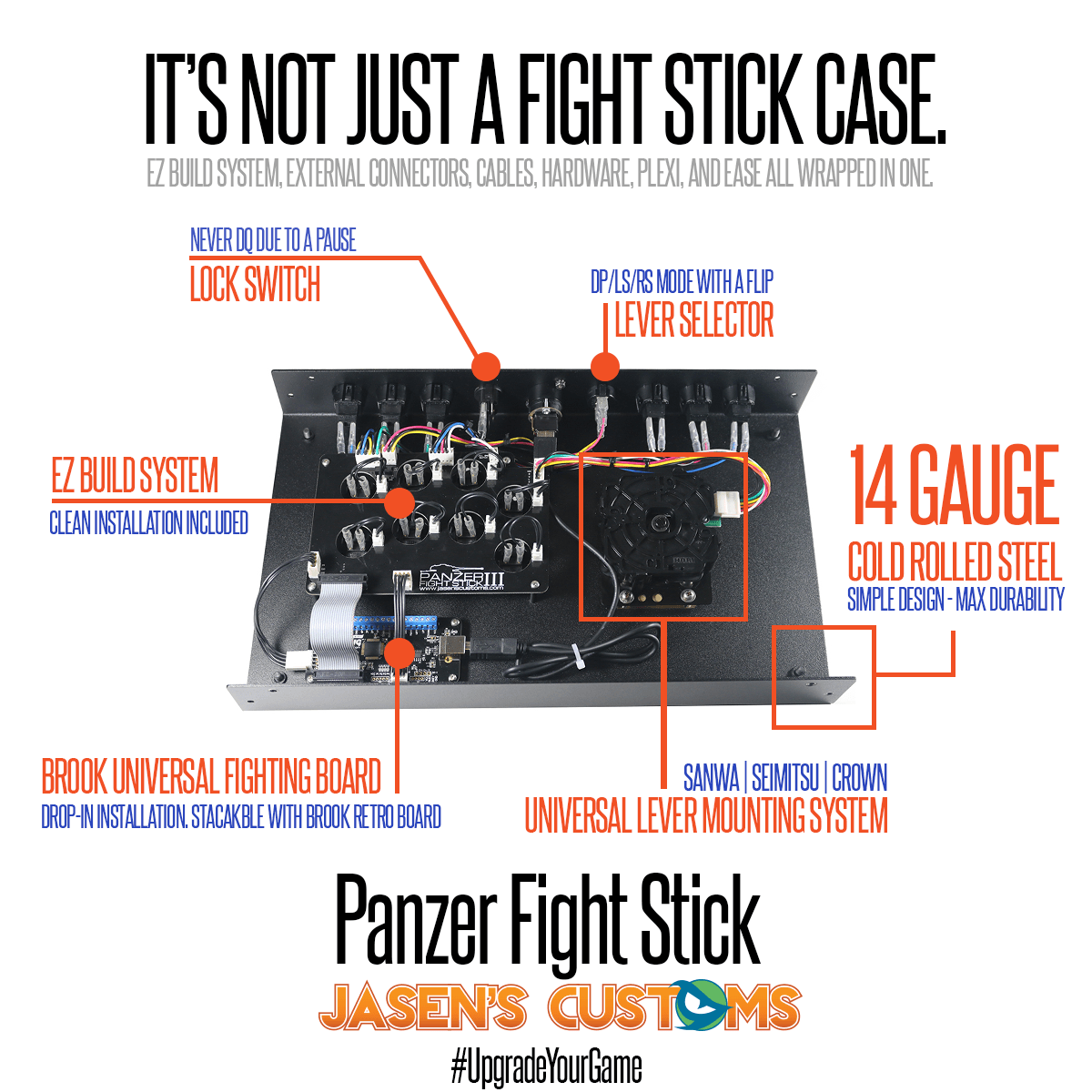 JasensCustoms's tweet photo. The #PanzerFightStick difference. Premium Quality, All Metal Fight Sticks designed from the ground up. Years of experience and interations affected the design, form, and function. #Since2012 #UpgradeYourGame #MultiConsole https://t.co/AW0MsqWMeN
