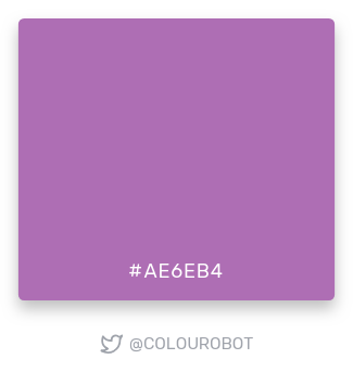 colourobot's tweet photo. #ae6eb4 https://t.co/j9aRCrnlC2