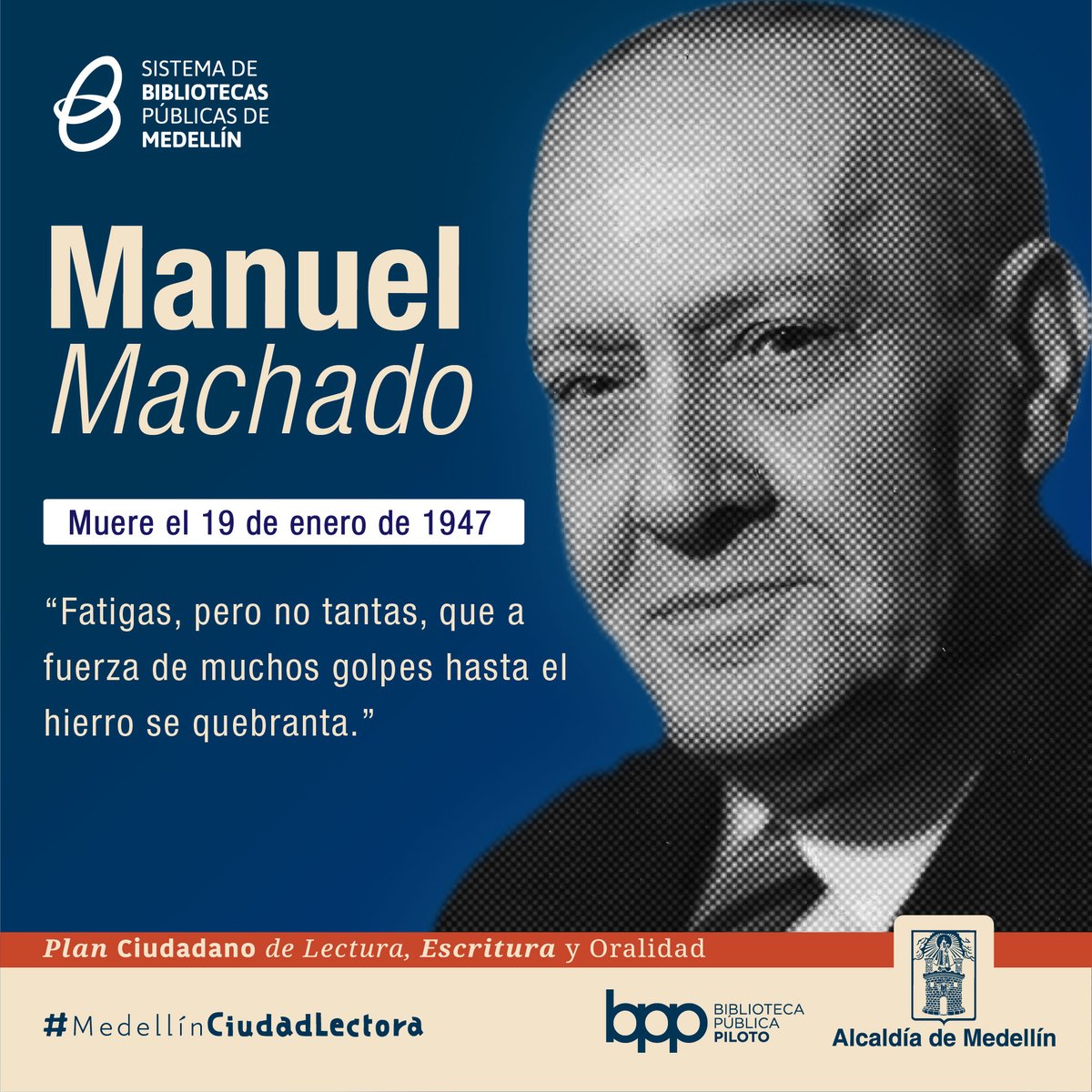 #UnDíaComoHoy hace 77 años murió el poeta y dramaturgo español Manuel Machado, quien estuvo encarcelado durante la guerra civil española y debido a esto, gran parte de su obra poética hace referencia a la política.
Te invitamos a descubrir sus libros en nuestras bibliotecas.