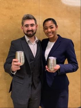 UDaytonMT's tweet photo. Congratulations to Chris Lanese and Arabella Loera for earning Ourstanding Attorney Awards at #CUBAIT2020! So proud of them &amp; the whole team! Go, Flyers! https://t.co/zl4EmCZMD7