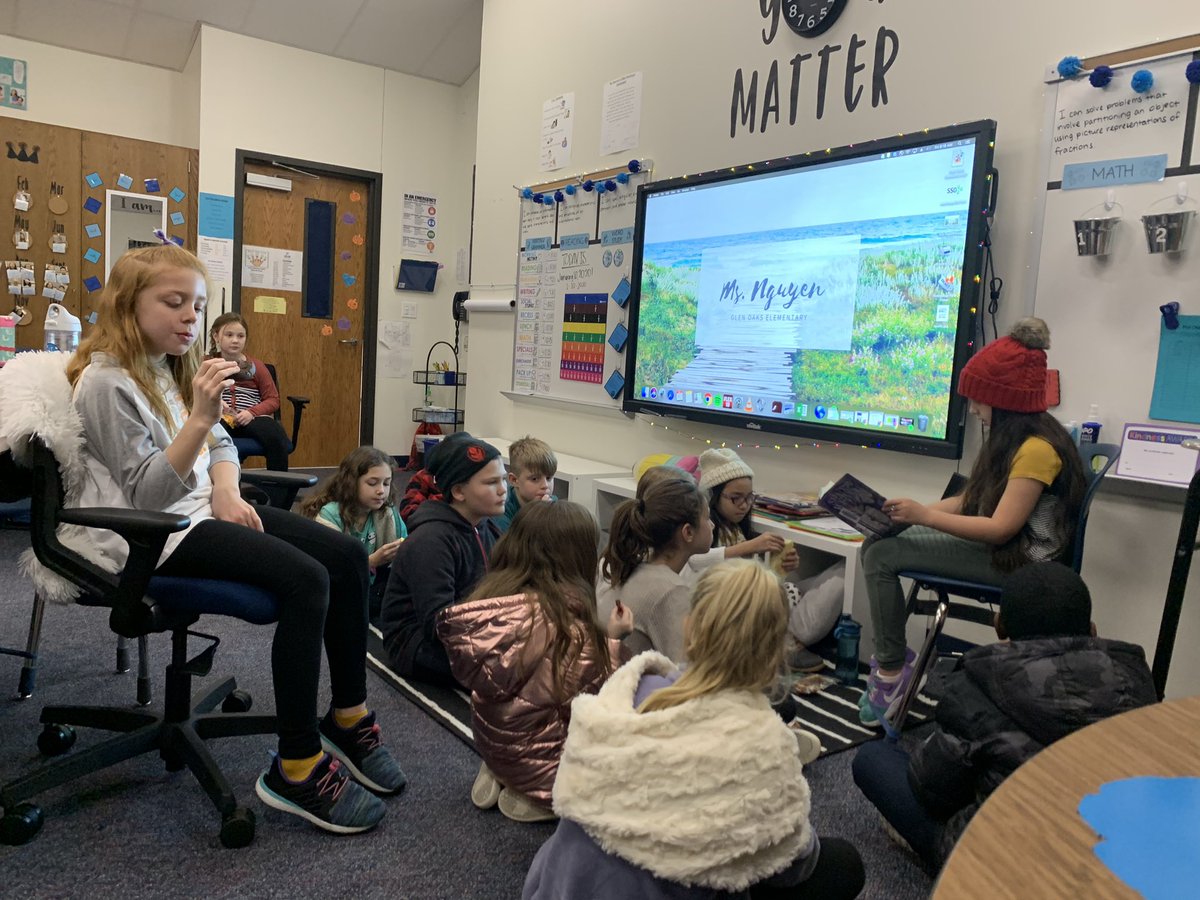 MissANguyen's tweet photo. We’ve recently started “First Chapter Friday’s” and we LOVE it! This gives us a chance to learn our friends’ favorite books and let them read the first chapter for us to give us a taste of what the book is about! #NguyensClass #mckgo https://t.co/yOy8DcNlzB