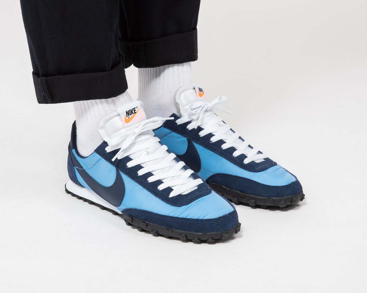 nike waffle racer light blue