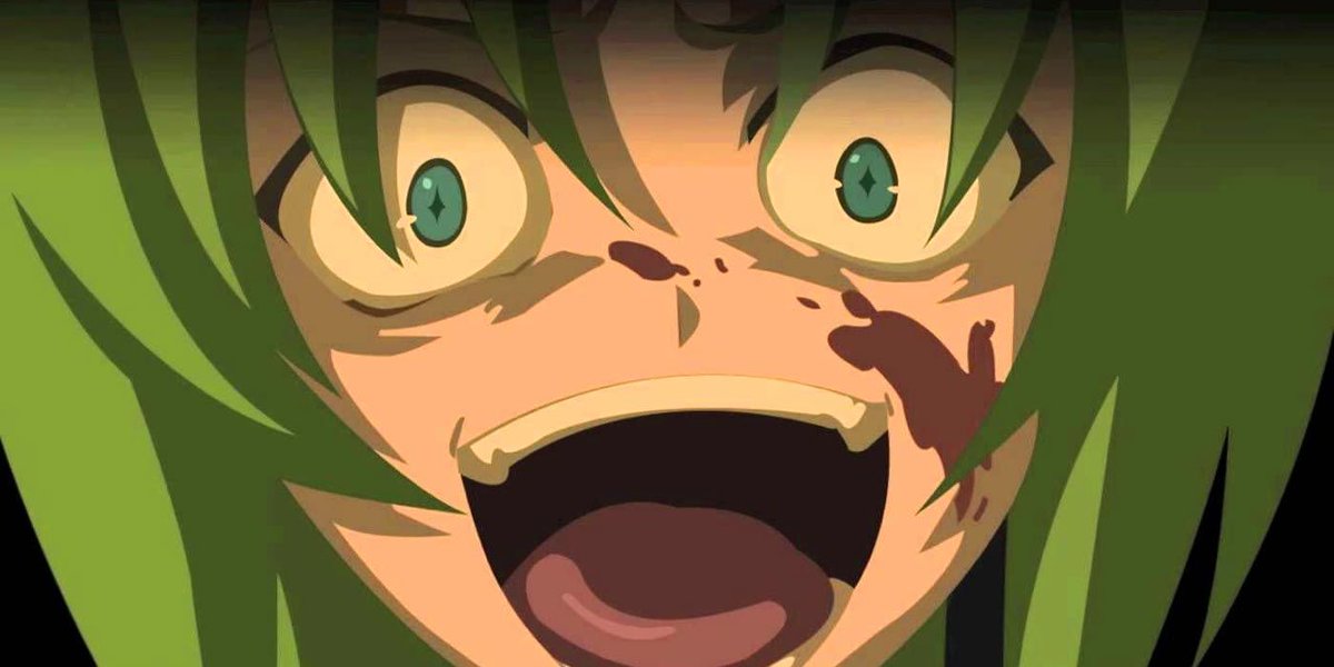 Crazy anime girl face
