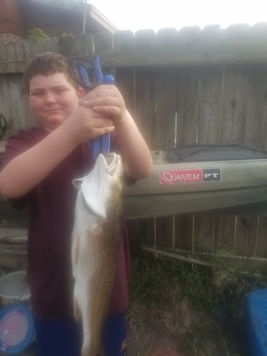 cdvanbrock's tweet photo. My Grandson Ethan with a 6 pound Redfish.  He loves fishing!  #Quantumfishing https://t.co/yr2R5npqpo