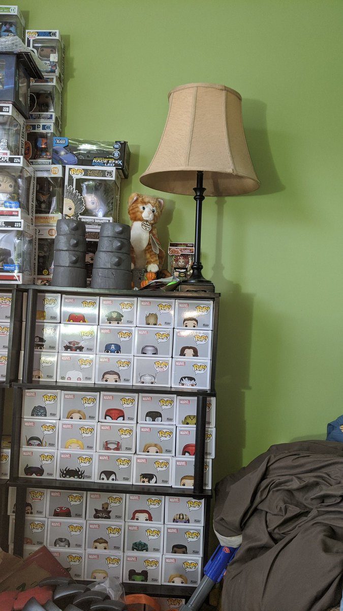 Donnie_Cyborg's tweet image. Lots and lots and LOTS of shelves... Don&apos;t mind the mess I&apos;m waiting on wall shelves to come in to organize better ecause the insanity become super real. #funkopopaddiction