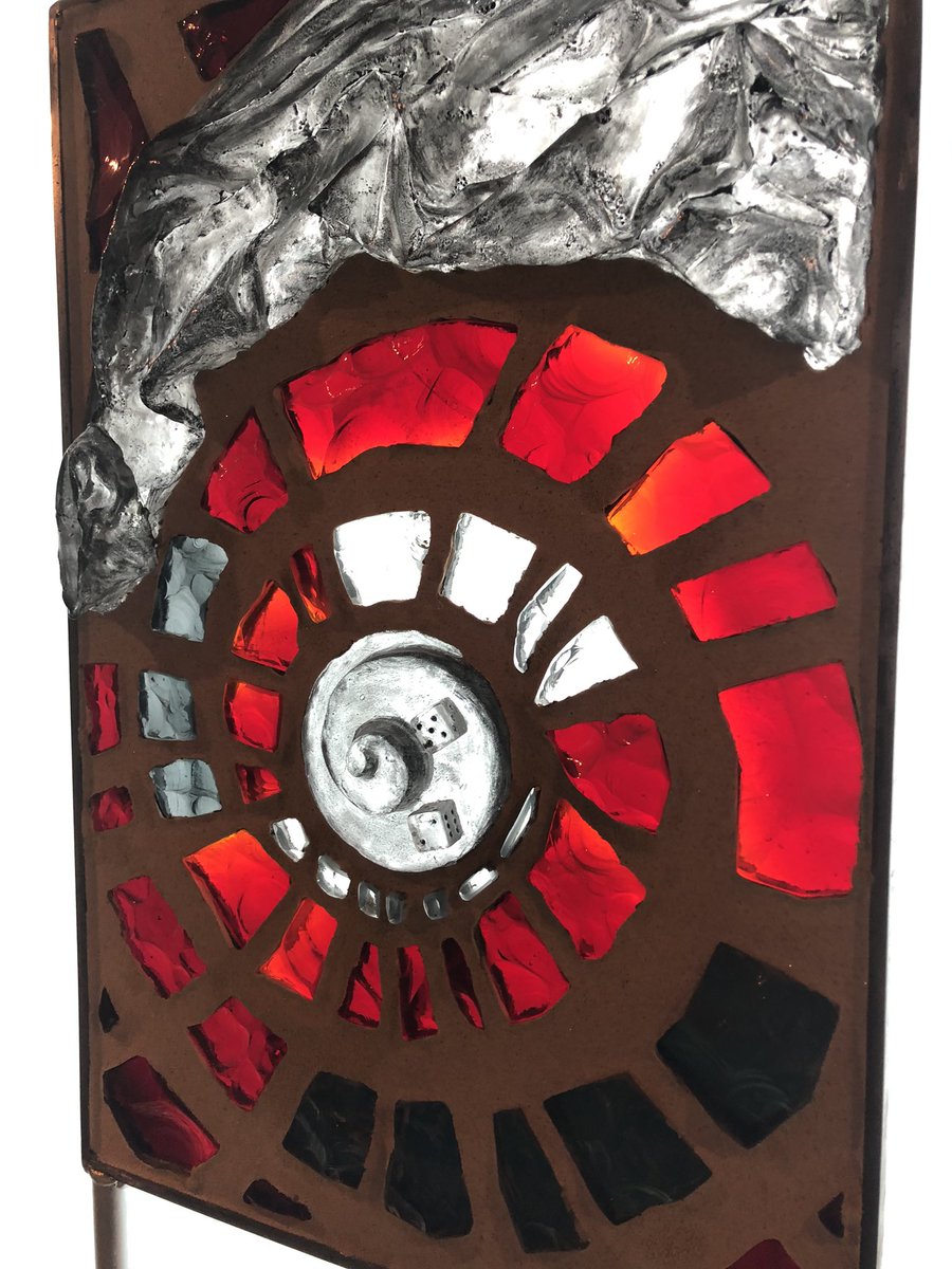 ustmikesPres's tweet photo. The university parish church @SaintMarksUBC has some of the most beautiful stations of the cross I have ever seen. Sculpted glass by contemporary artist James Caesar. @MeehanPeter https://t.co/OxfWLoYUfV