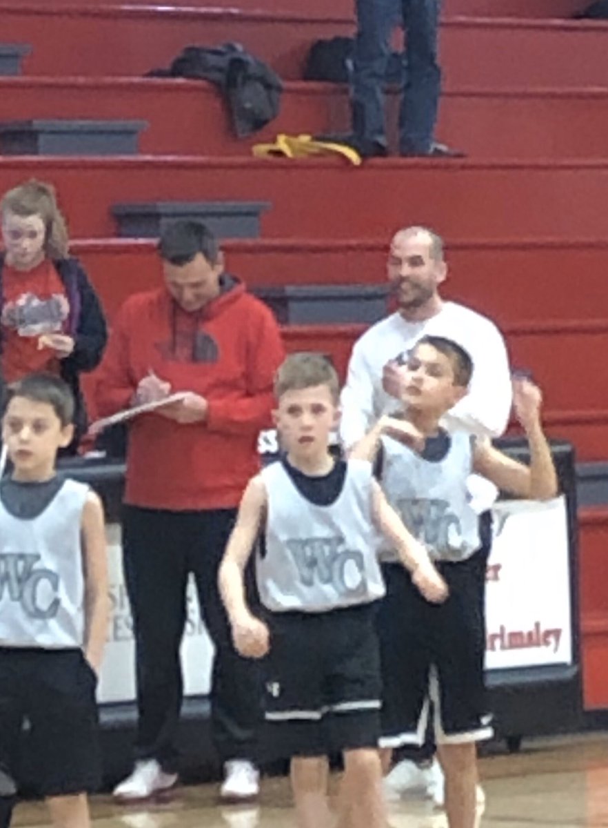 CoachBradHoyt's tweet photo. Championship pedigree for these @JWCCBlazersMBB alumni.....3rd/4th grade Barry league championship &amp; a couple of our dudes are in opposite coaching boxes. Can we get a screen the screener action? https://t.co/ciSgXHIAJ8