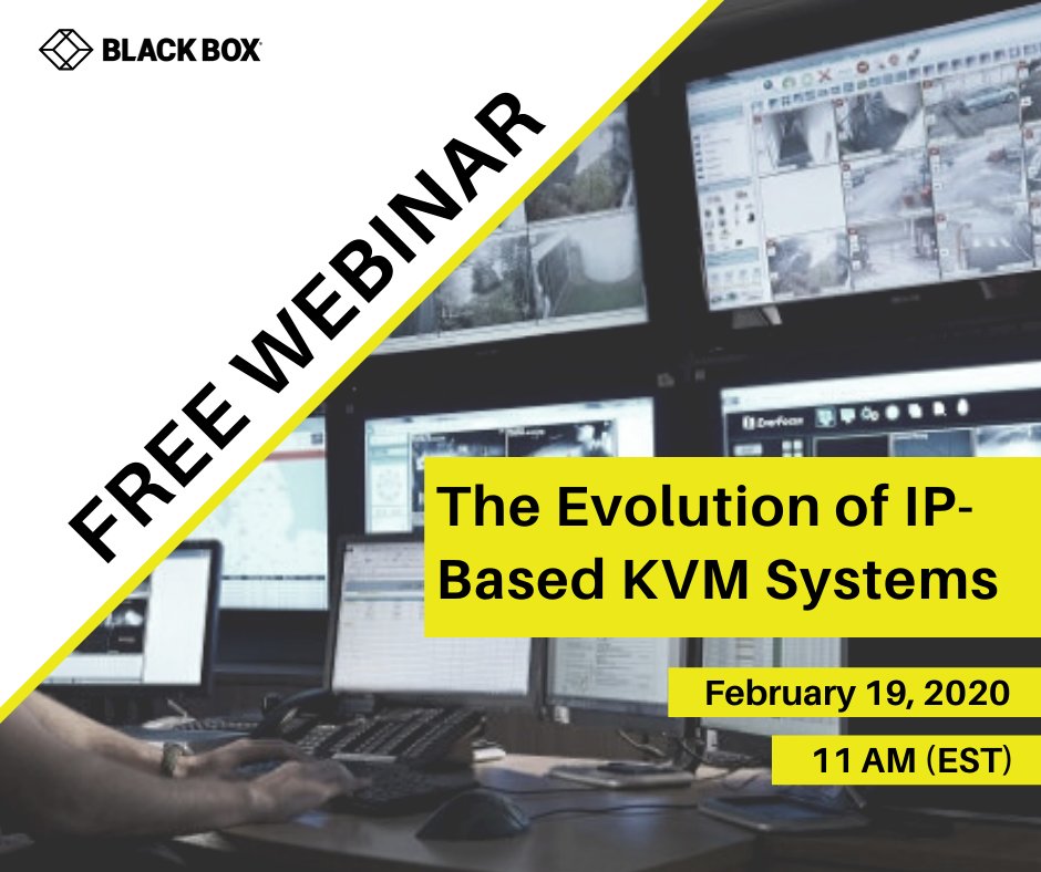 blackbox_ns's tweet image. New Year, new #webinars from Black Box! Register for our FREE WEBINAR on February 19 to learn about the history, benefits, and security implications of #IPbased signal distribution and switching systems. bit.ly/3acG0Ue