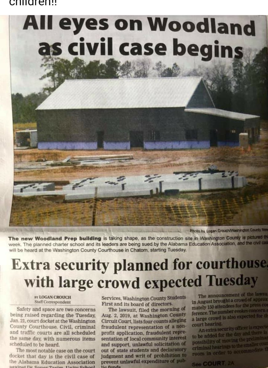 Citizens4E's tweet photo. @Network4pubEd @DianeRavitch Landmark trial in Alabama vs.(Soner Tarim) Woodland Preparatory begins Tuesday January 21, 2020. #CommunityStandsTogether #NoGulenInBama https://t.co/mwZD5qtwsN