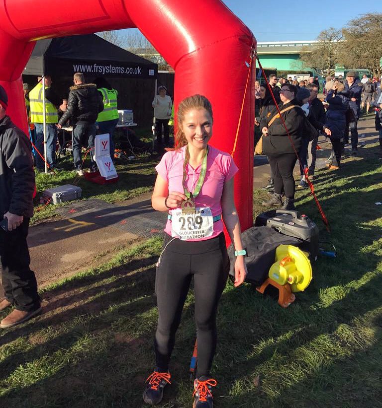 A beautiful day for a marathon! 🏃‍♀️ And a PB 3:37:25 😊💪 

#GloucesterMarathon #PB #marathon #race #running #sundayrunday