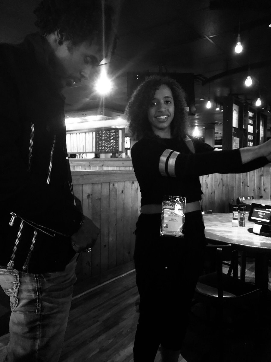 stonemecca's tweet image. Me and the incredible @jackievenson   Hmmmm🤔🤔🤔 I bet this picture will be worth something one day 😎🎸👽💪🏾  #goingplaces #blues #funk #rock #psychedelic @thenammshow #namm2020