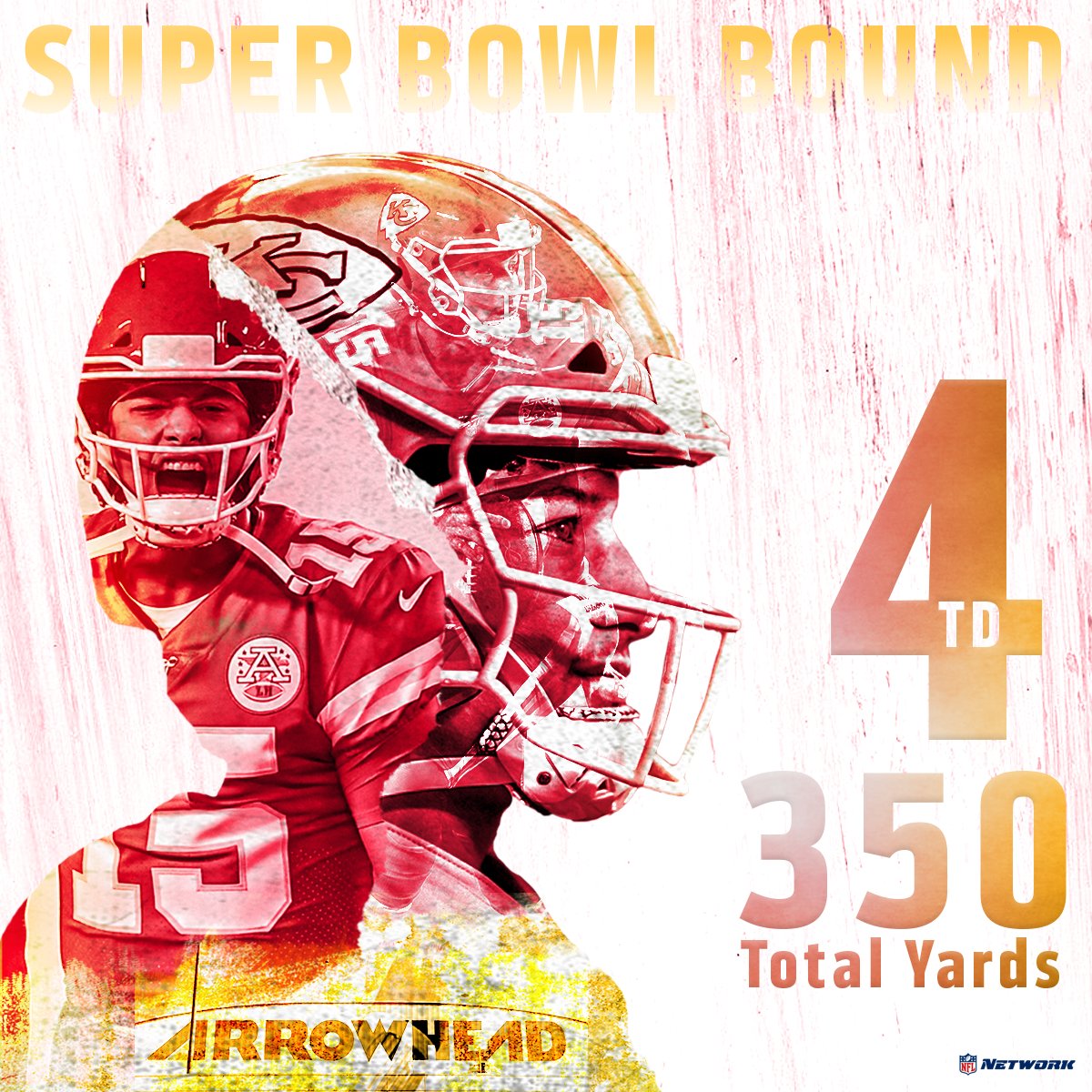 nflnetwork's tweet photo. Super Bowl Bound!

@PatrickMahomes and @Chiefs are headed to #SBLIV! 🙌 https://t.co/PuIOD8WrSZ