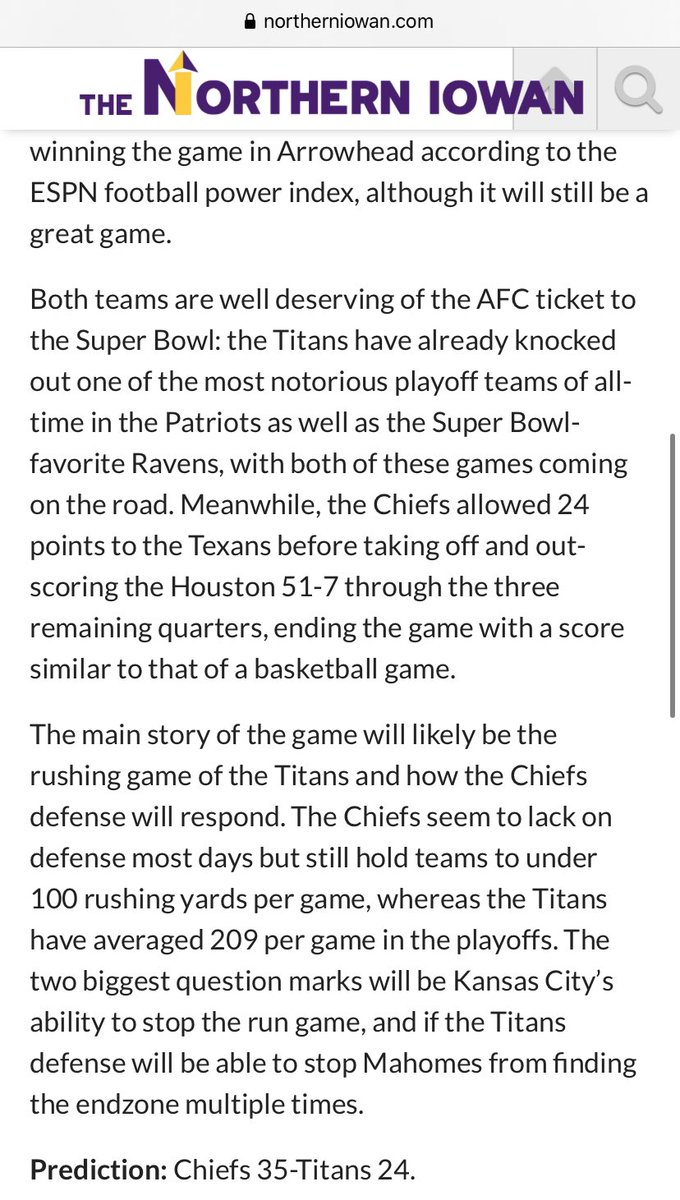 patdonhan's tweet photo. The second picture at the bottom, I called Chiefs 35-24 Titans, how about the prediction💪🏻@SpCollectibles @espn @NIowan_Sports @Chiefs https://t.co/NswXTvCtFX