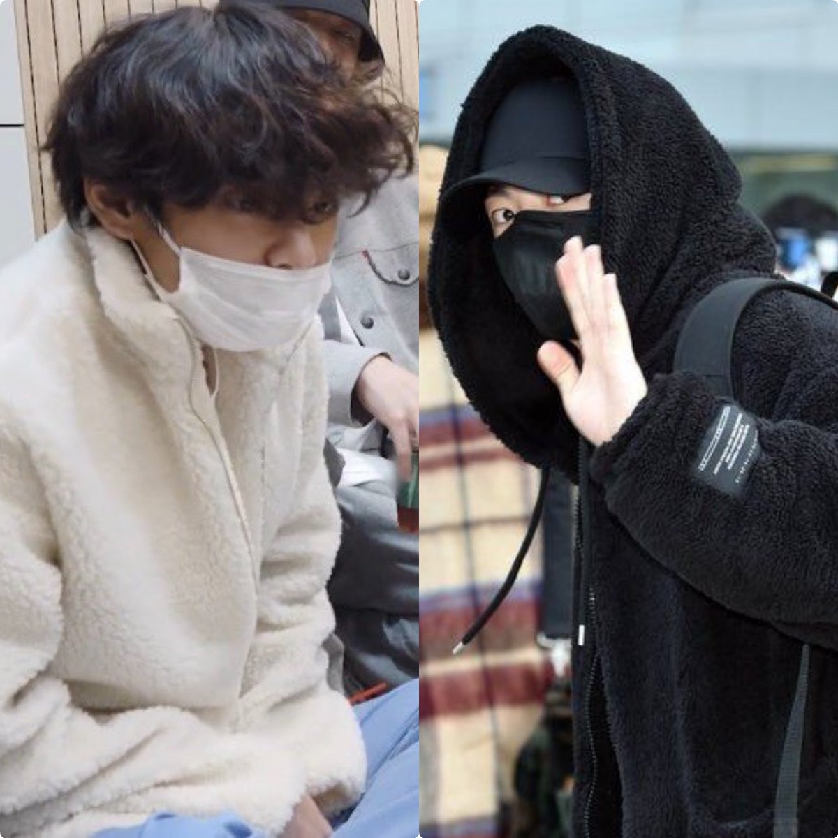 TAEKOOK having similar style or design of clothes in different color is really cute
