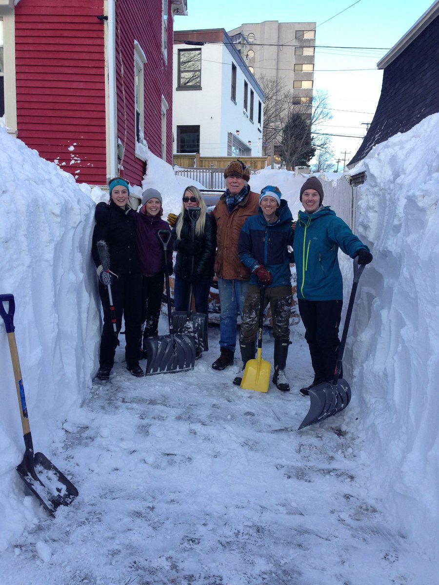 Downtown St John’s, Newfoundland, my dad’s neighbours came to dig him out of his house!! #NLblizzard #nlblizzard2020 #stormchips