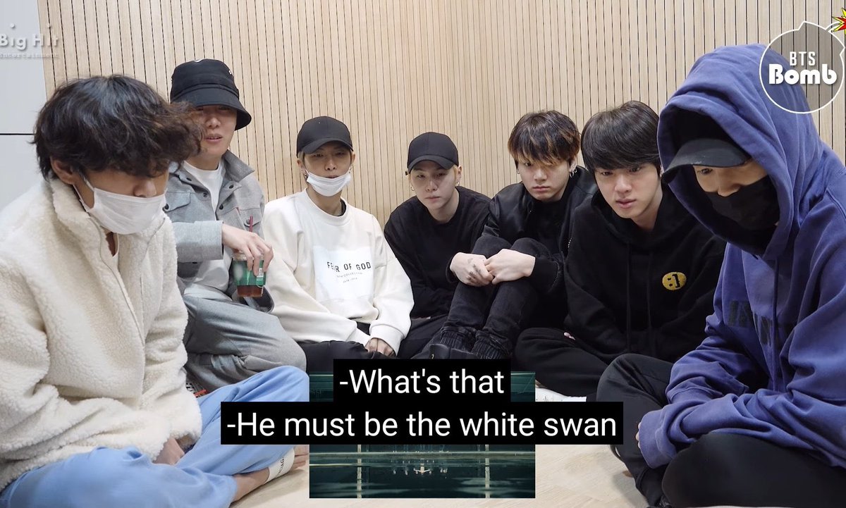 •*.•.*• Day19 - 200119•*.•.*• BTS released a video of their reactions to the black swan dance MV, crazy that they only saw it for the first time 2hrs before we did! Everyone agreed Jimin should dance shirtless and Seokjin was the centre swan. Bring on their actual choreo!