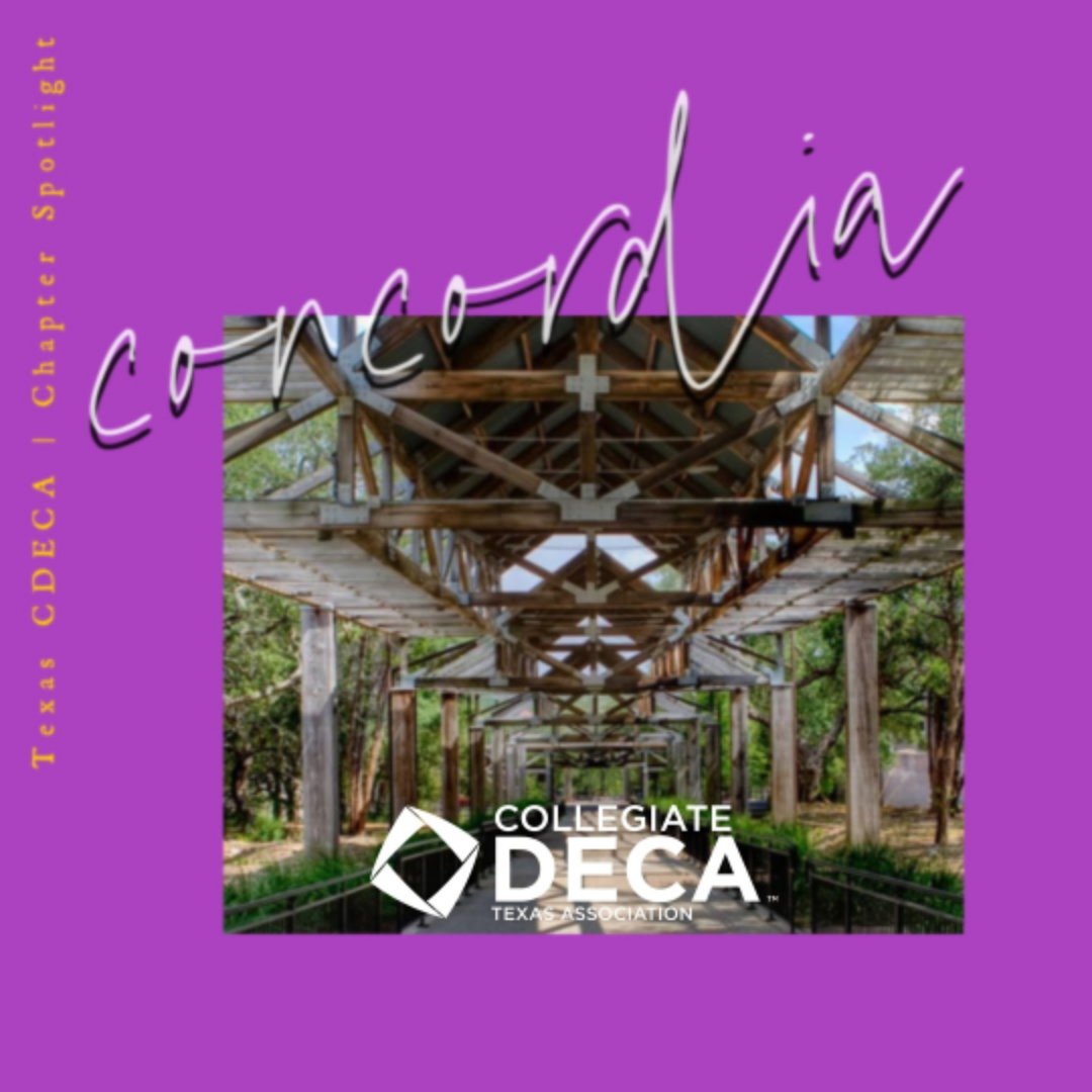 Today we are spotlighting the host of last year’s State Conference, Concordia DECA! We are so grateful for everything this amazing (and new) chapter has done! <a href="/ctxdeca/">CTX Collegiate DECA</a>

#DECA #CDECA #StateConference #TexasDECA #Entrepreneurship #CollegiateDECA #College #StudentOrgs #Business